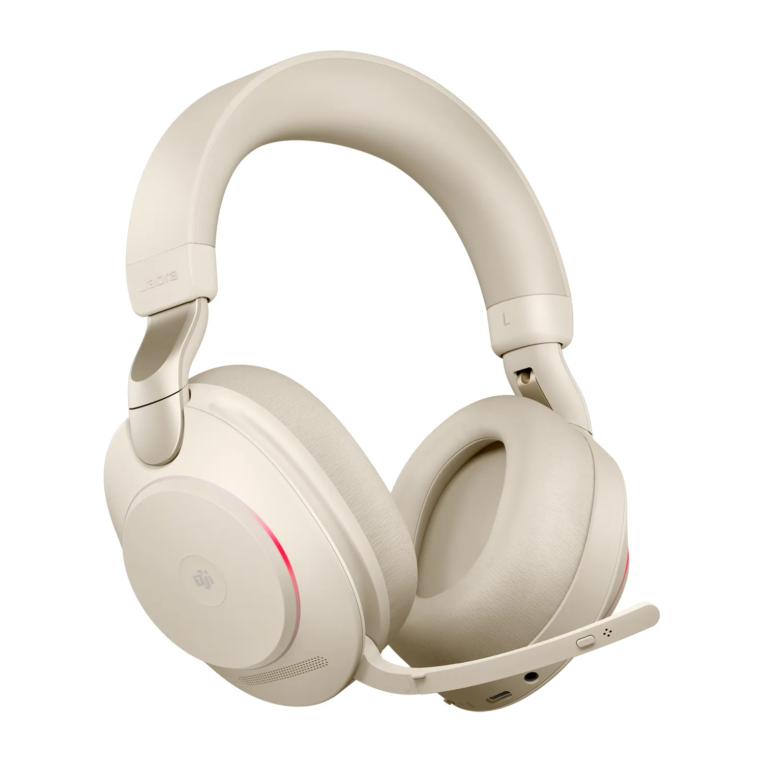 Jabra Evolve2 85 MS Stereo -langaton kuulokemikrofoni + USB-A-sovitin, beige
