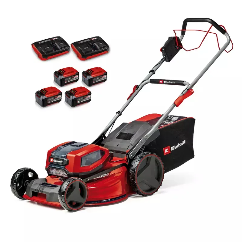 Einhell GP-CM 36/52 S Li BL Cordless Self-Propelled Brushless Lawn Mower, 36 V, 52 cm, 65 L, Black/Red