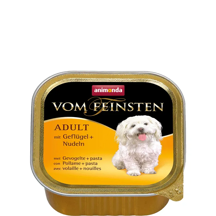 Animonda Vom Feinsten Adult with Poultry and Pasta, Wet food for dogs, 150g