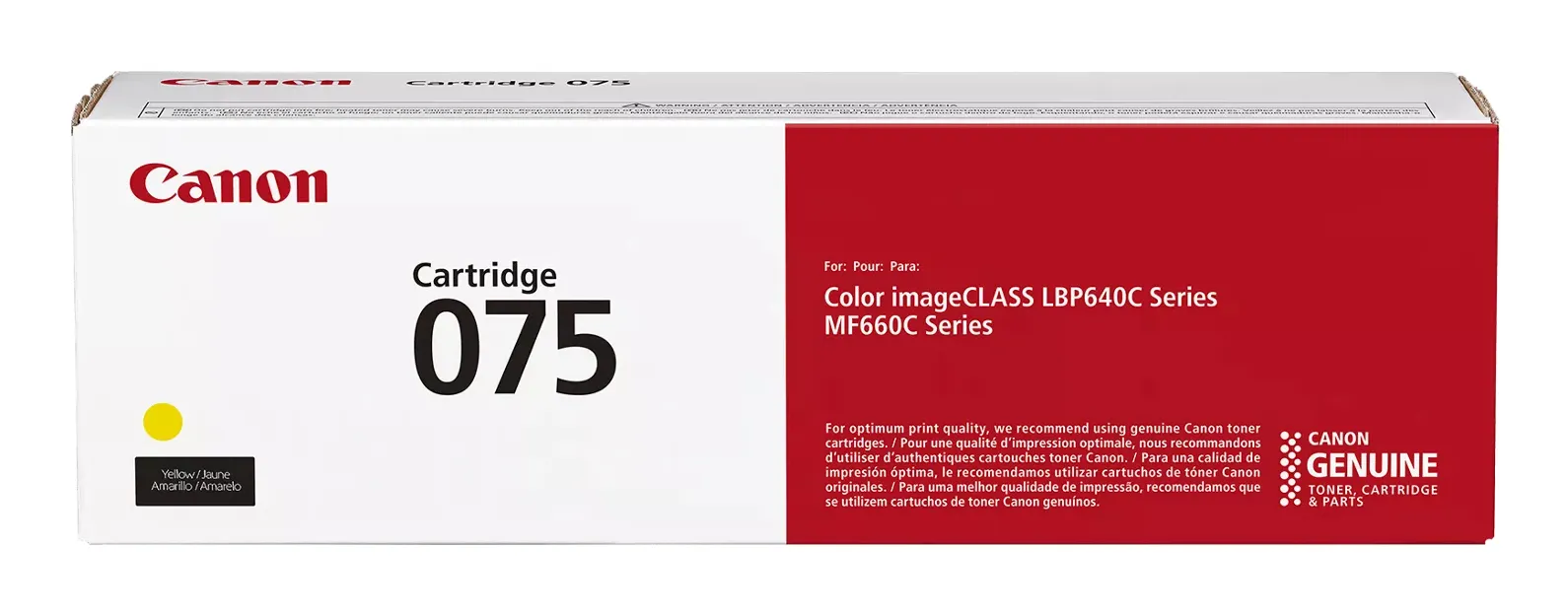 Canon 075 toner cartridge, Yellow
