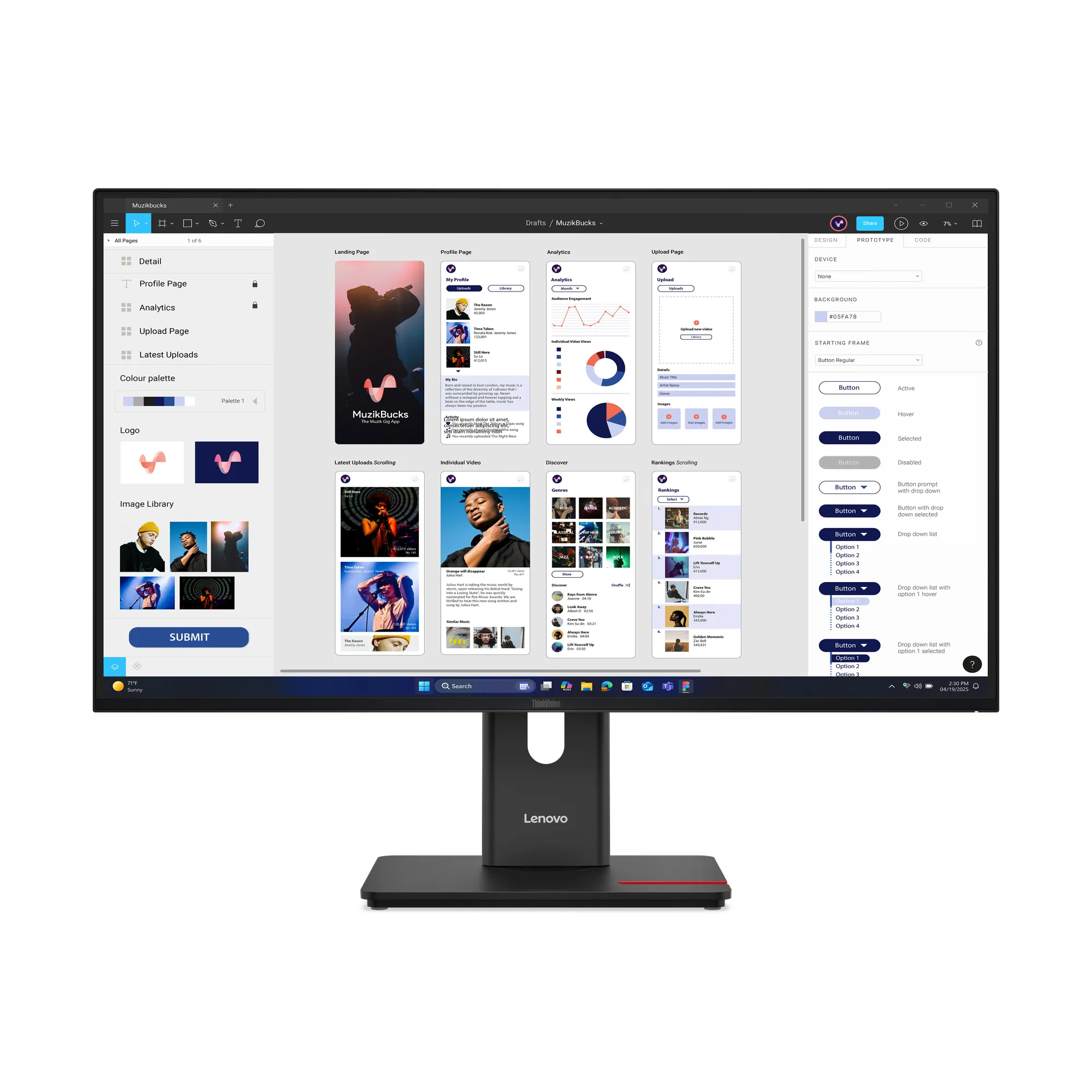 Lenovo ThinkVision ThinkVision T32UD-40 32" 4K UHD, USB-C, IPS -näyttö