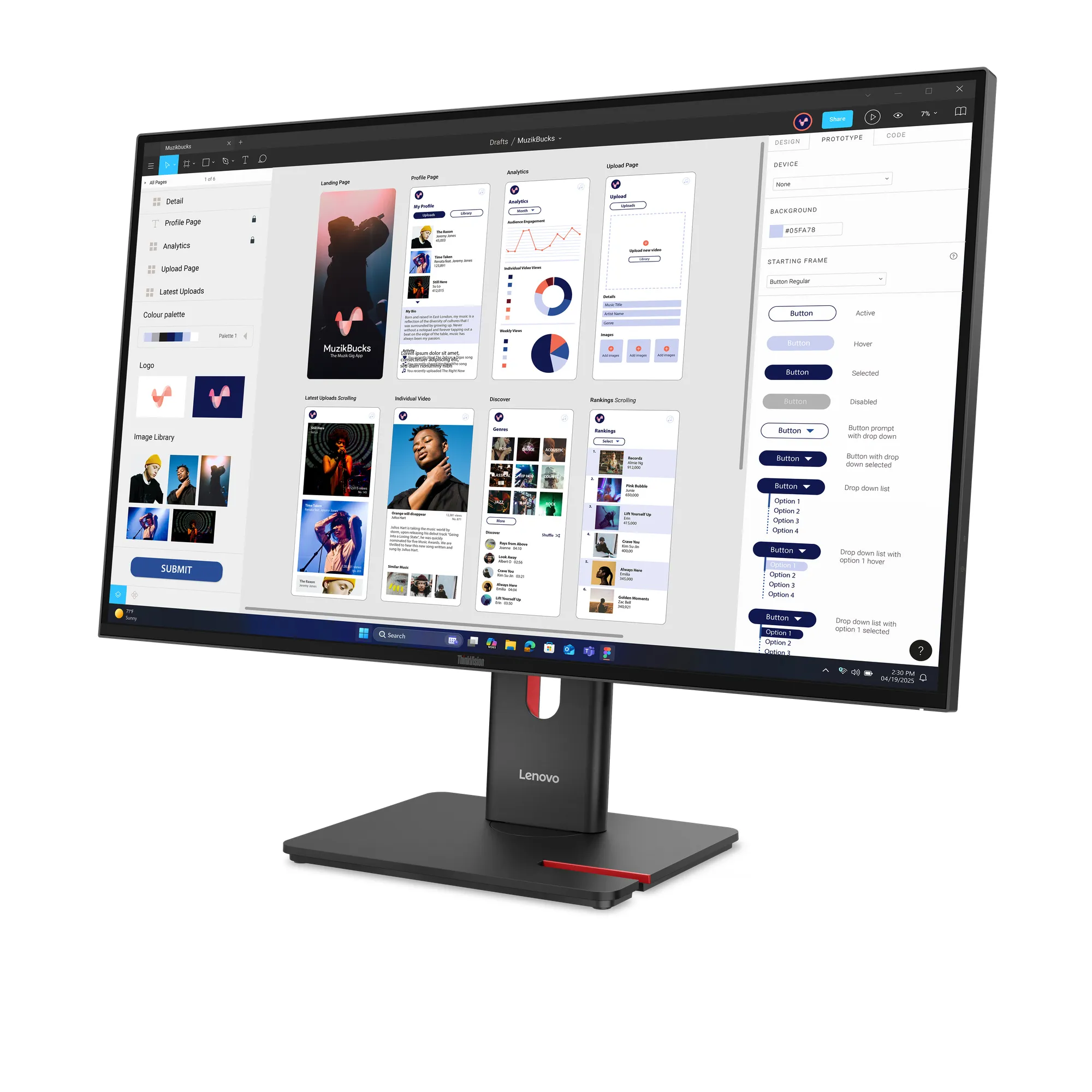 Lenovo ThinkVision ThinkVision T32UD-40 32" 4K UHD, USB-C, IPS -näyttö