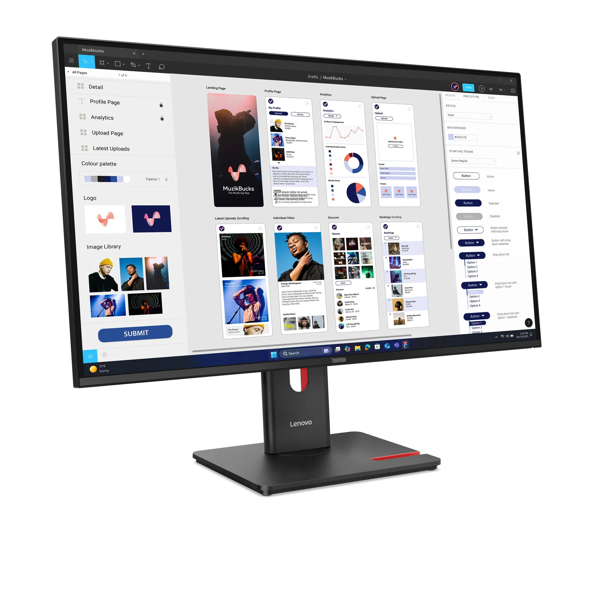 Lenovo ThinkVision ThinkVision T32UD-40 32&quot; 4K UHD, USB-C, IPS -n&auml;ytt&ouml;