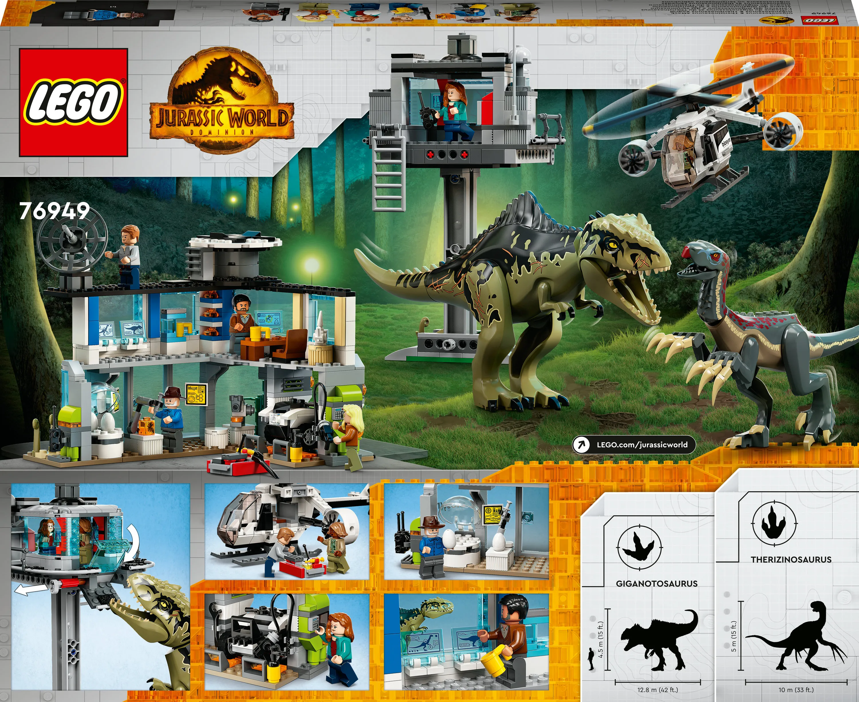 Lego Giganotosaurus &amp; therizinosaurus Attack 76949