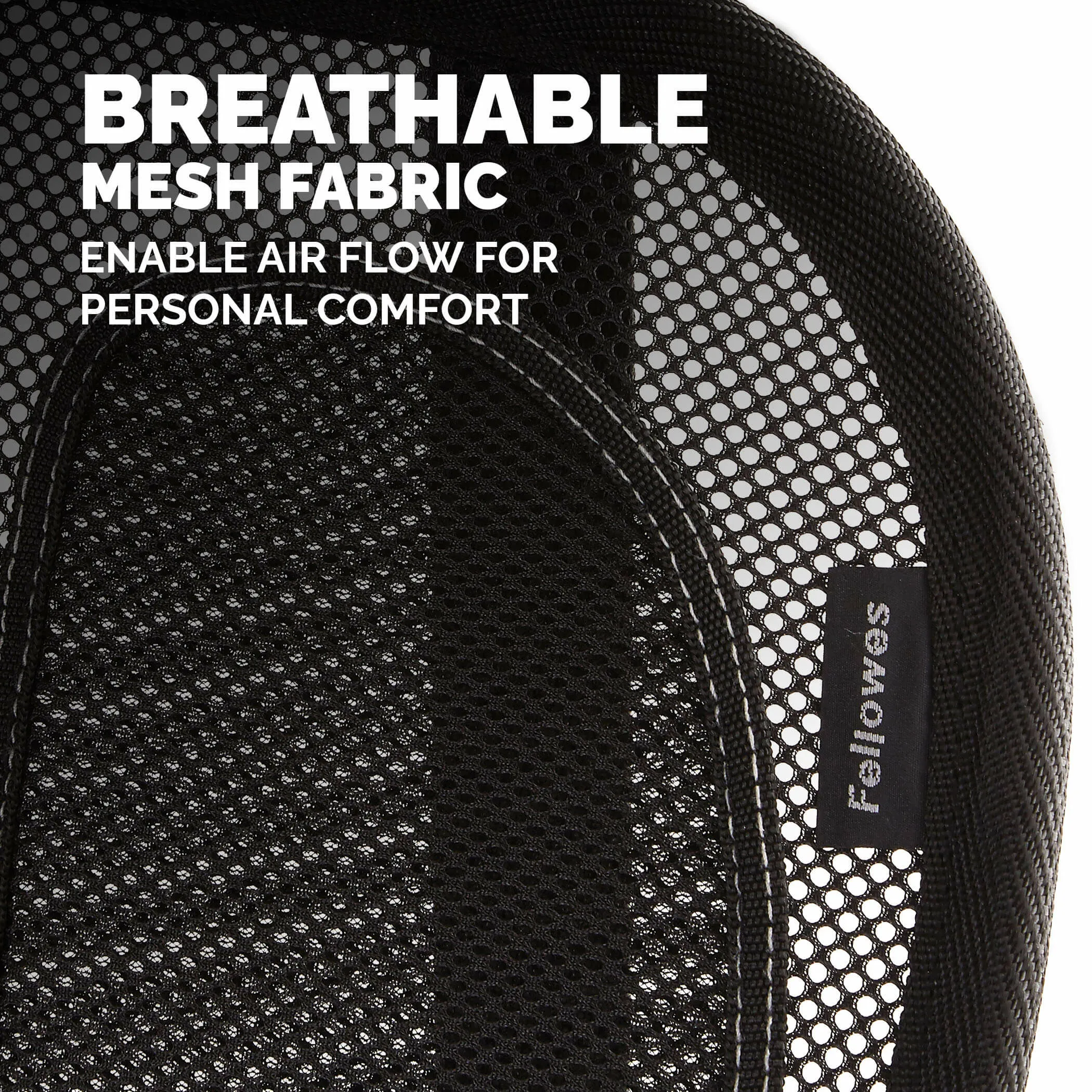 FELLOWES Chair back Office Suites Mesh Back Support Black