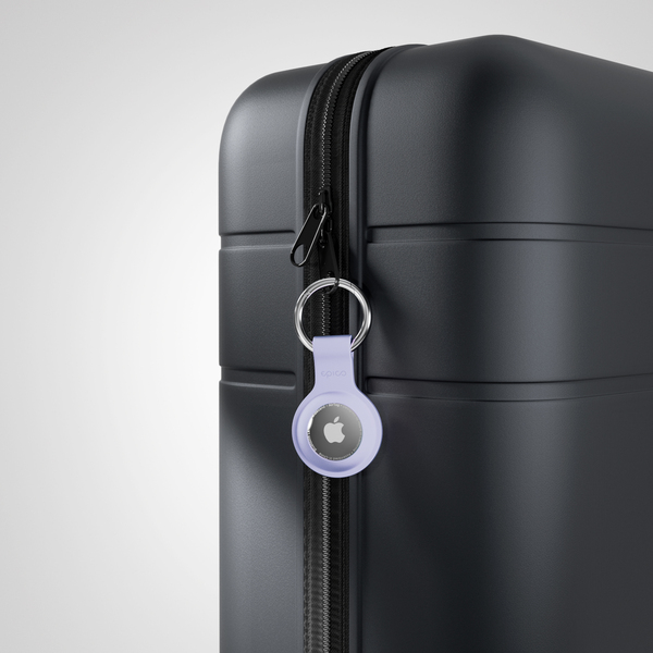 Epico Silicone Full Back Case | AirTag | Purple | Robust Metal Ring