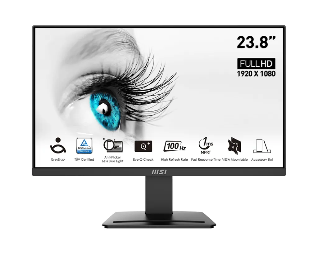 MSI PRO MP2412DE, LED monitor - 24 -  black, FullHD, AMD Free-Sync, HDMI, 100Hz panel