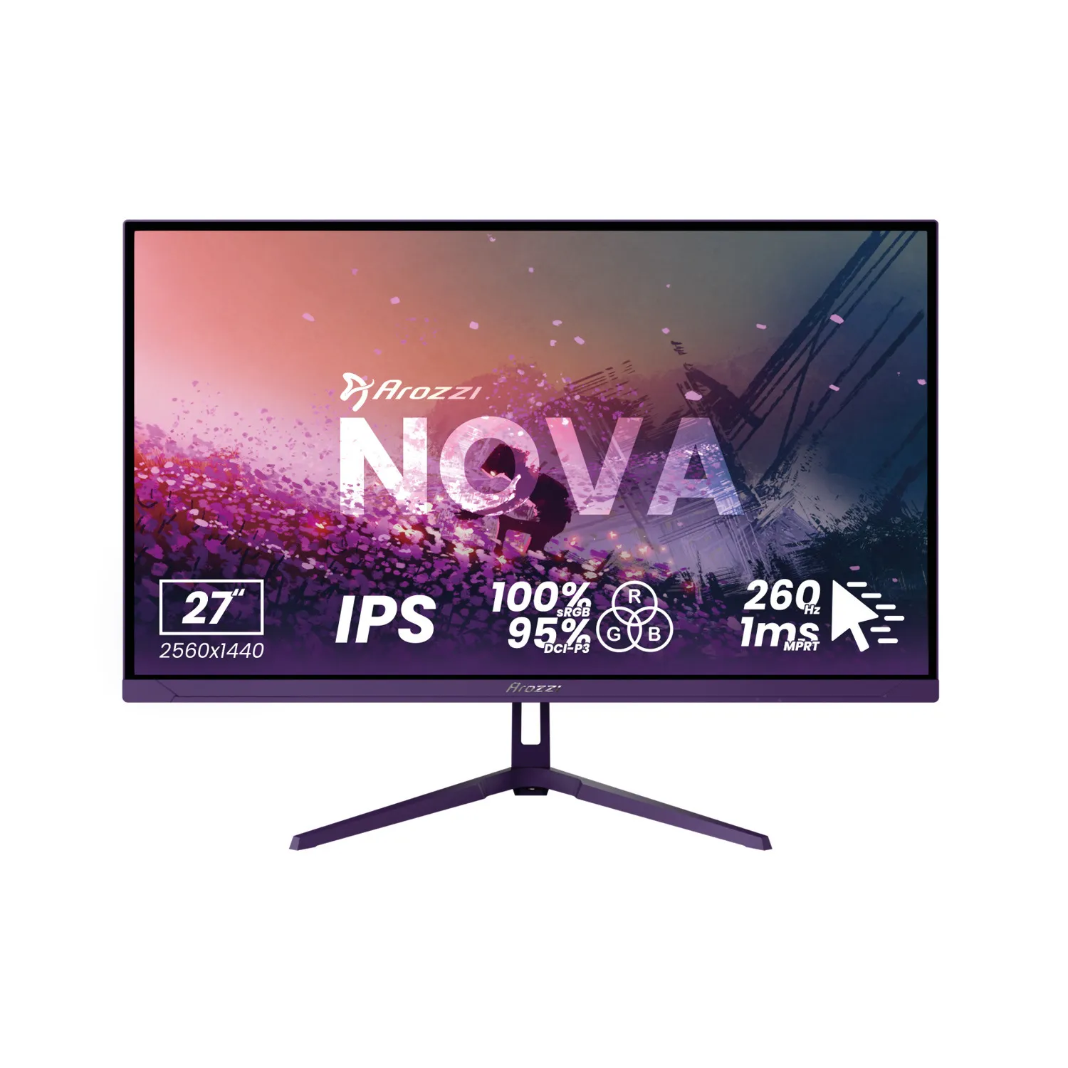 Arozzi Nova 27" QHD, IPS, HDR, 260Hz -pelin&auml;ytt&ouml;