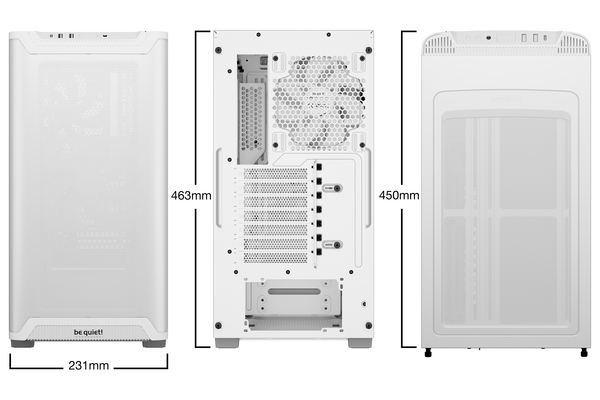 be quiet! Pure Base 501 Airflow - midi chassi, fönster, vit