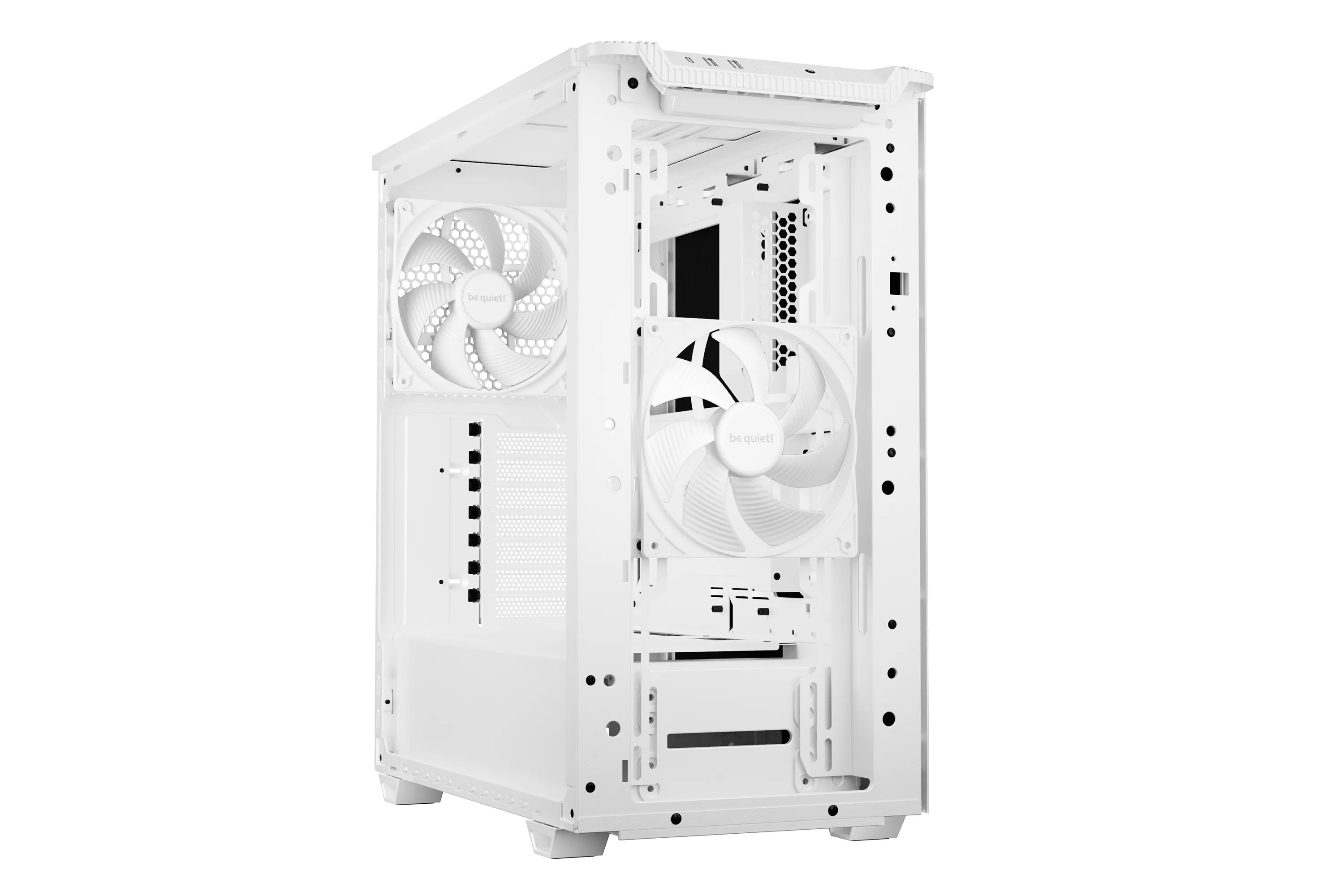 be quiet! Pure Base 501 Airflow -miditornikotelo ikkunalla, valkoinen