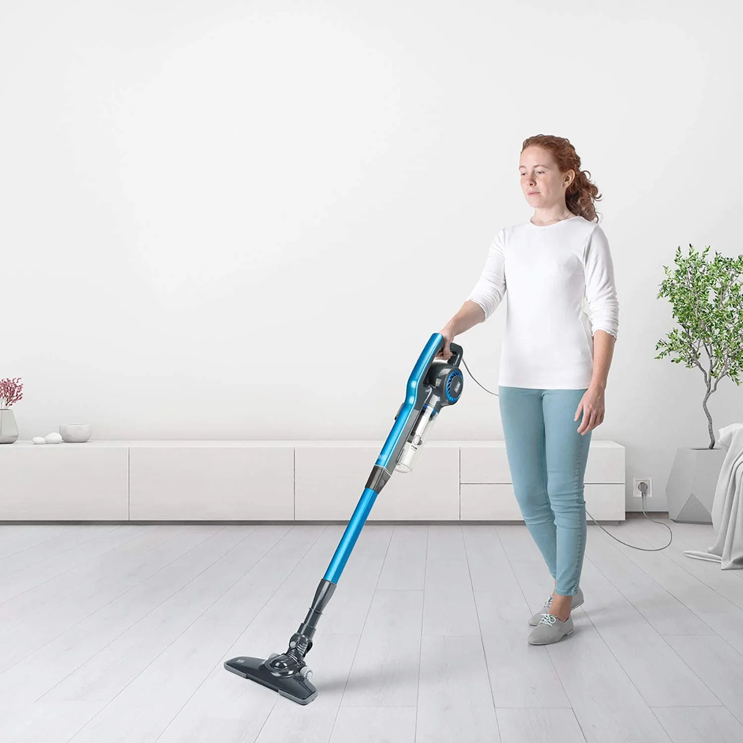 BLACK+DECKER BXVMS600E 0.6L 600W p&aring;sl&ouml;s - skaftdammsugare, bl&aring;