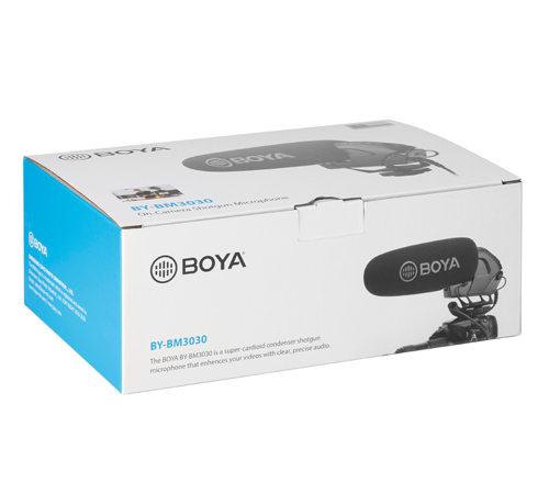 BOYA BY-BM3030, Condenser Shotgun Microphone, Black