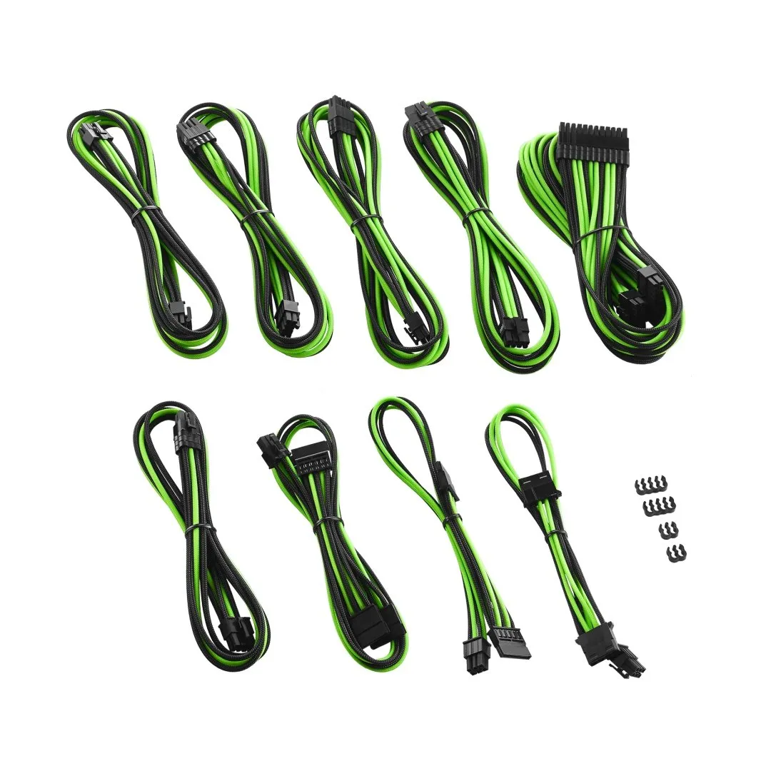 CableMod PRO ModMesh RT-Series ASUS ROG / Seasonic Cable Kits - black/light green CableMod PRO ModMesh RT-Series ASUS ROG / Seasonic Cable Kits - black/light green