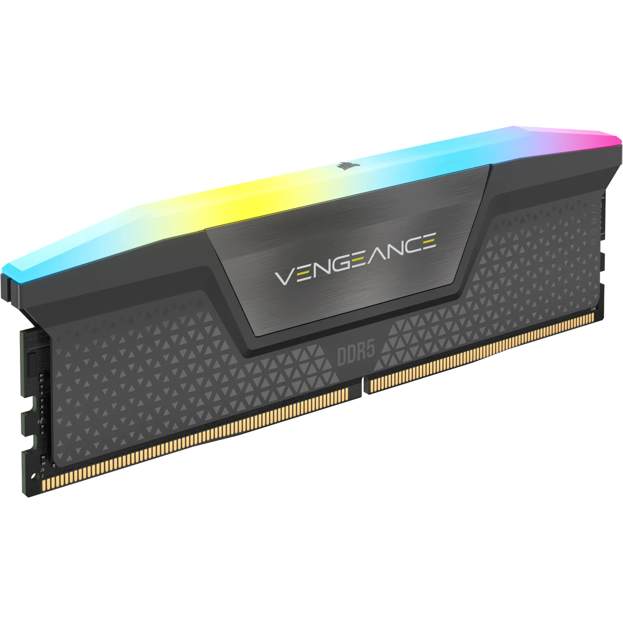 CORSAIR VENGEANCE RGB 64GB 2x32GB DDR5 6200MT/s DIMM Unbuffered 32-38-38-80 Std PMIC XMP 3.0 Black Heatspreader RGB LED 1.4V