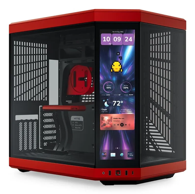 Hyte Y70 Touch Infinite 14.9" - midi case, Black Cherry