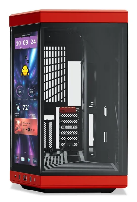 Hyte Y70 Touch Infinite 14.9" - midi case, Black Cherry