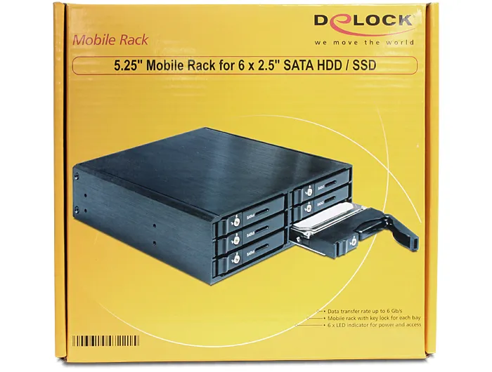 Delock External Enclosure 6x2-5- SATA HDD