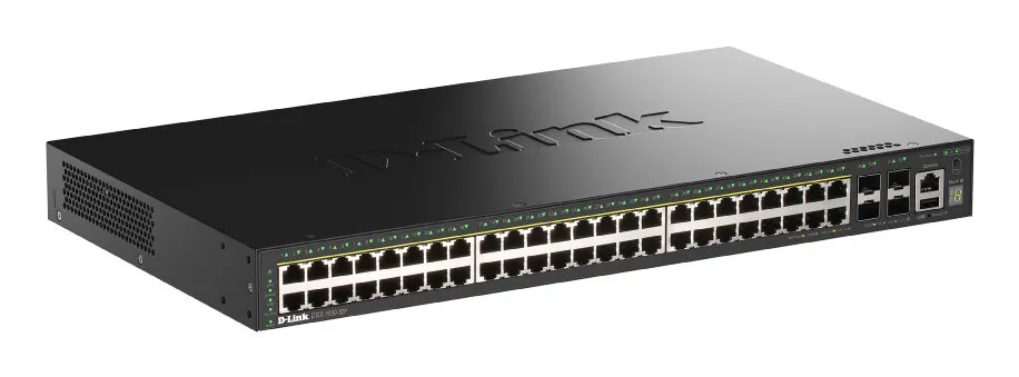 D-Link DGS-1530-52P/E - 48-Port Managed Gigabit PoE+ Switch, Black