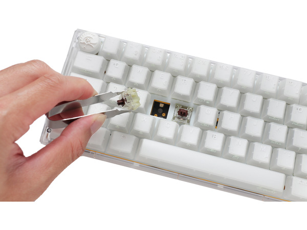 Ducky One 3 Aura White Mini 60% Cherry Silent Red RGB - gaming keyboard