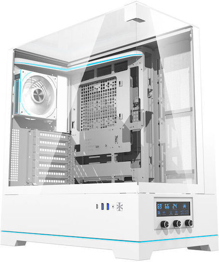 DARKFLASH DY450 PRO Midi-Tower Case with window and RGB lighting, White
