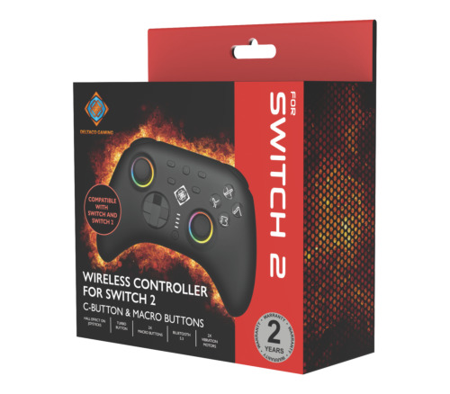 Deltaco Gaming  Wireless Switch 2 controller with C-button, RGB, Macro buttons, black