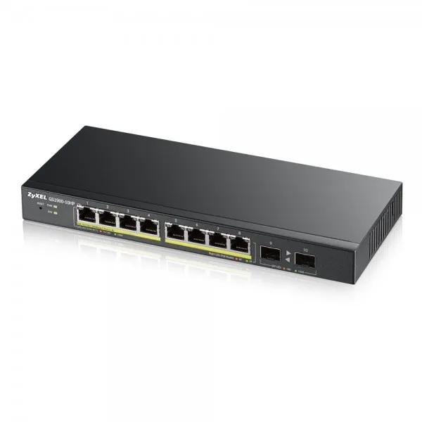 SWITCH GS1900 8HP PoE+PoE 70W FANLESS