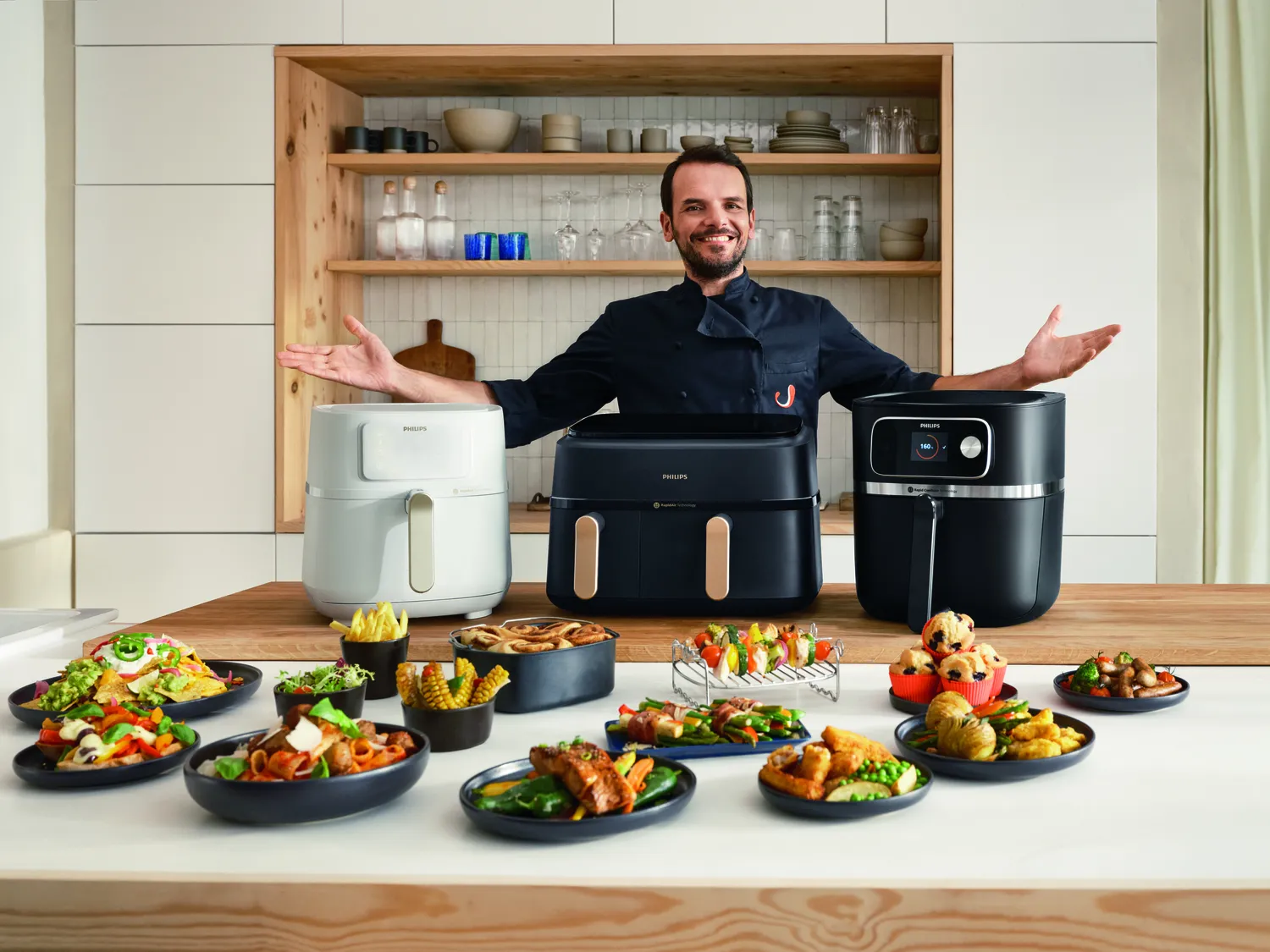 Philips Airfryer XL -kiertoilmakypsennin, Musta, 6.2l