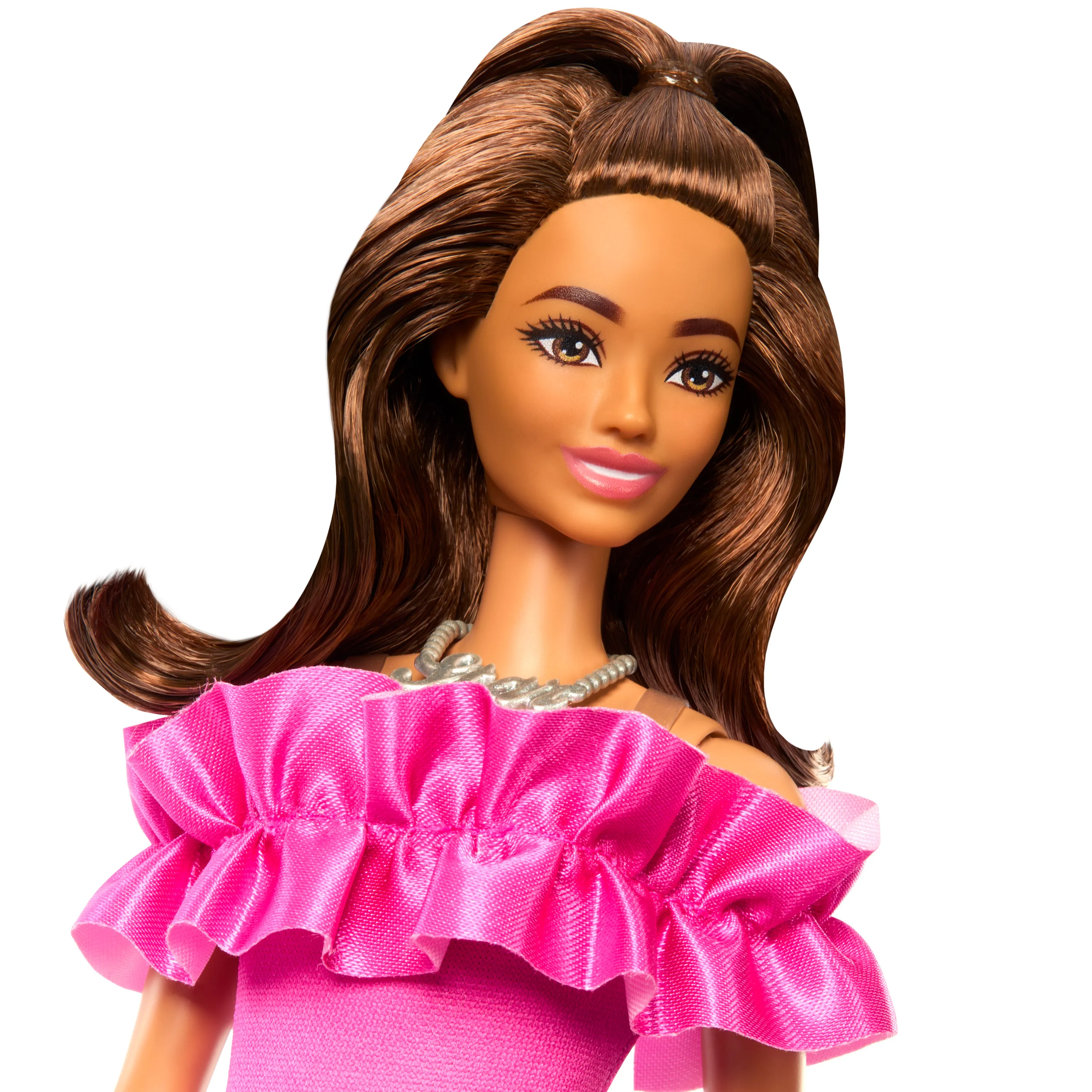 Mattel Barbie Fashionistas doll with pink ruffled dress