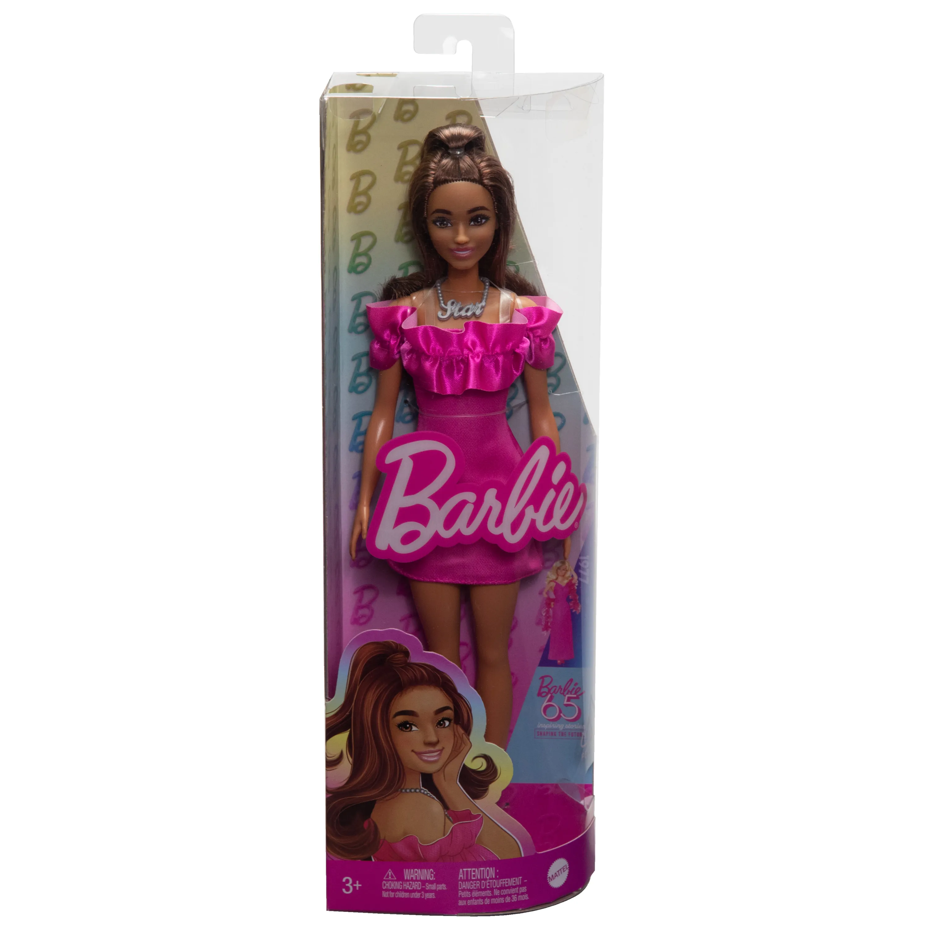Mattel Barbie Fashionistas doll with pink ruffled dress