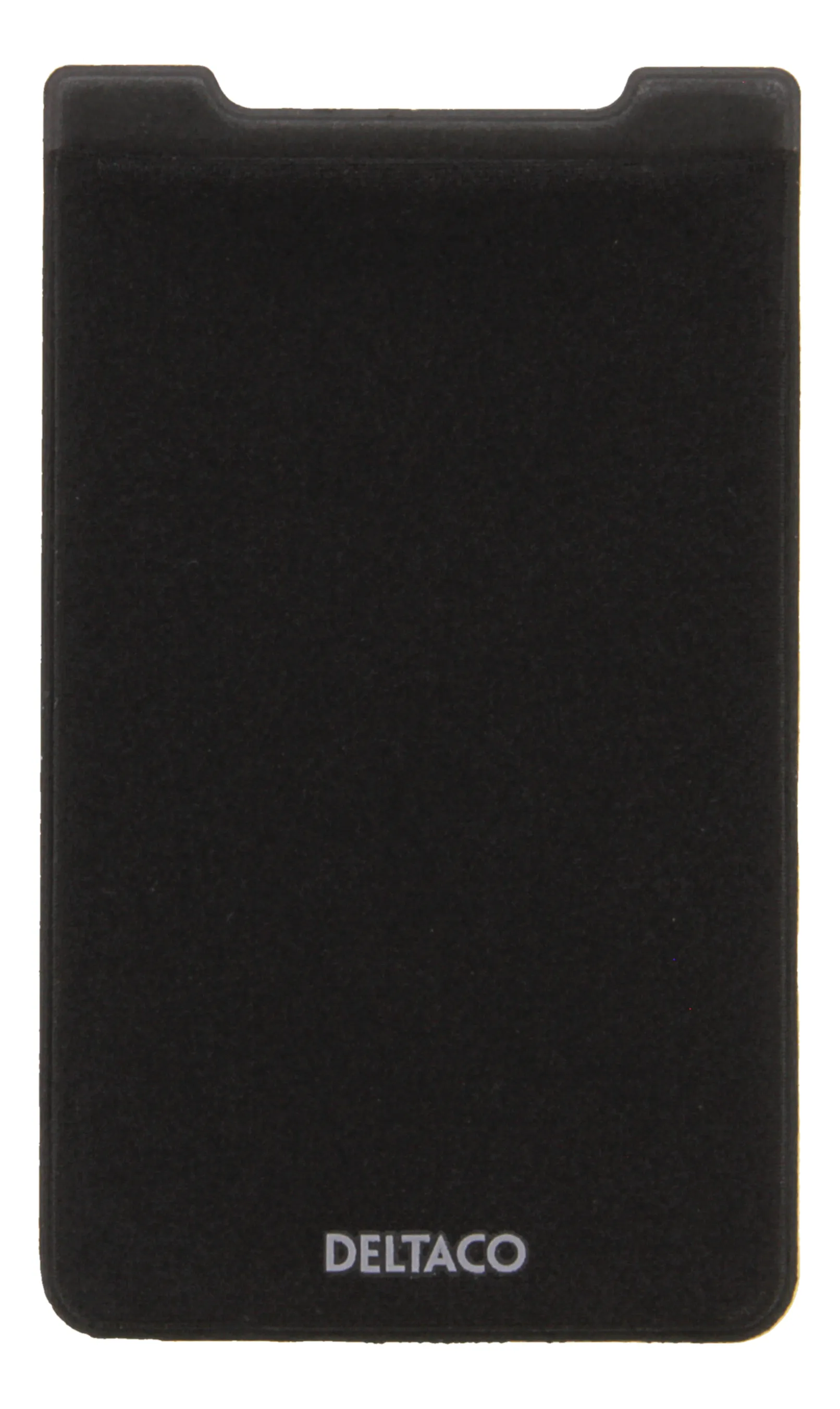 DELTACO Adhesive card holder, RFID blocking, 3M adhesive, 5 pcs, black