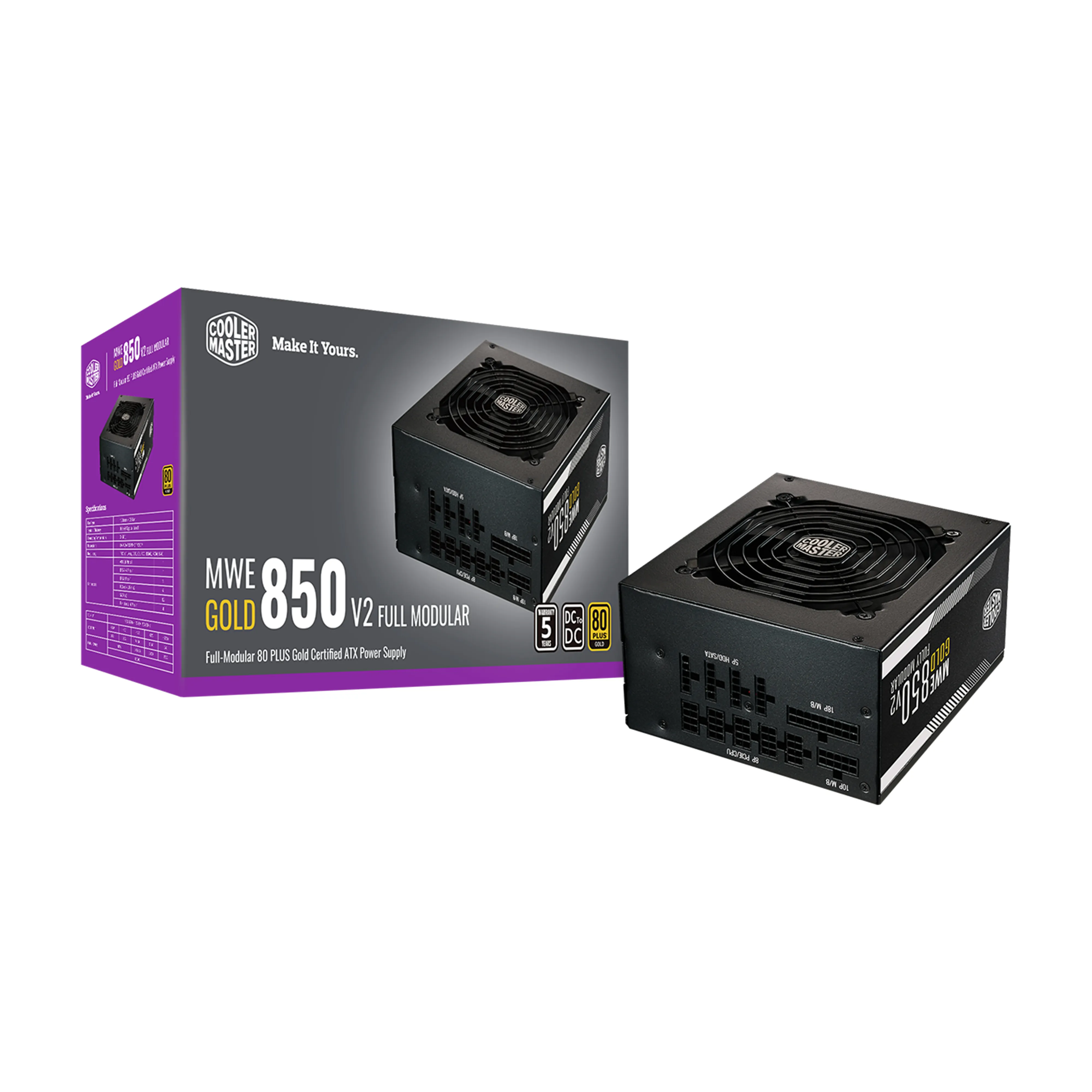 Cooler Master MWE V2 ATX 3.0 850W - power supply, 80 Plus Gold