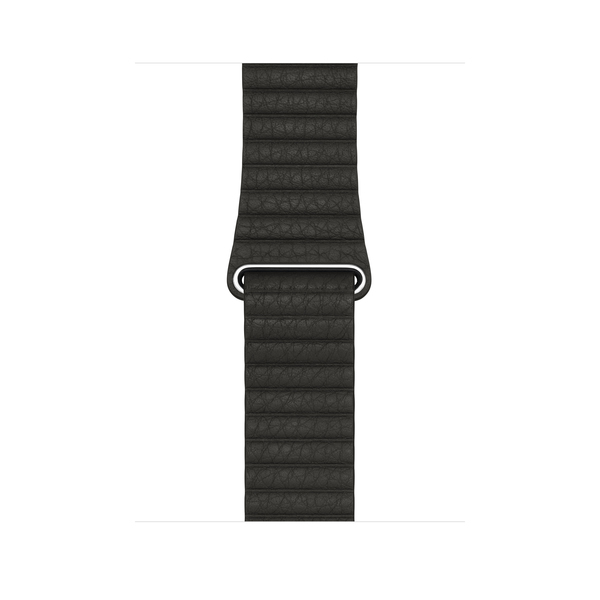 42 mm hiilenharmaa nahkaranneke &ndash; suuri