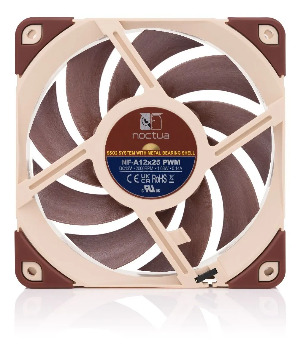 Noctua NF-A12x25 PWM Premium, 120mm - chassi fl&auml;kt