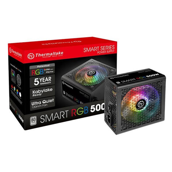 Thermaltake Smart RGB 500W - Power supply, 80 Plus White