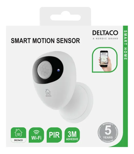 Deltaco Smart Home SH-WS01 - smart motion sensor Wi-Fi, white/black