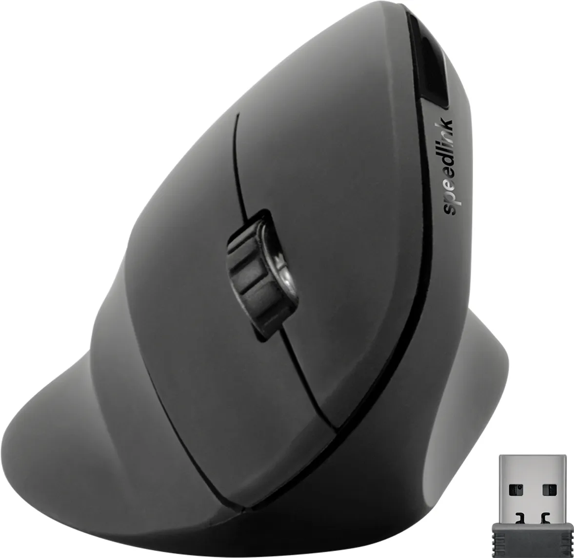 SpeedLink PIAVO Ergonomic - vertikal trådlös mus, rubber-black