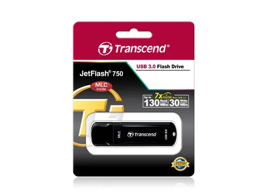 Transcend JetFlash 750 USB 3.1 Gen 1 32GB memory stick, Black