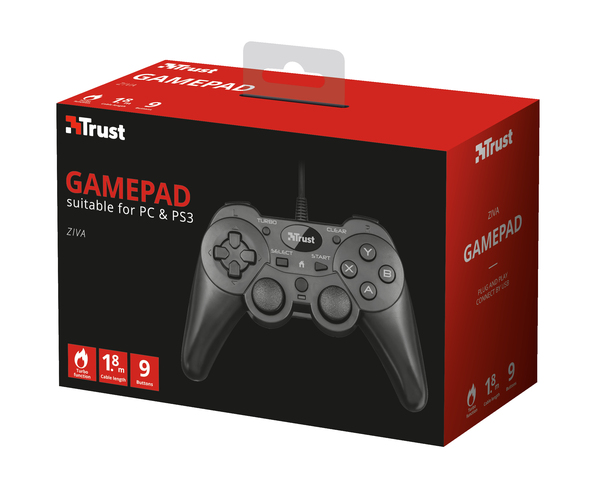 Trust Ziva Wired Gamepad For PC And PS3