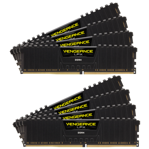 Corsair 128 GB (8 x 16 GB) Vengeance LPX, DDR4 3600 MHz -muisti, musta