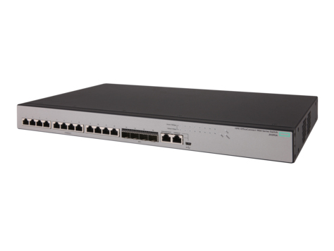 HPE OfficeConnect 1950 12XGT 4SFP+ - Kytkin - 12 x 10GBase-T + 4 x 1 Gigabit / 10 Gigabit SFP+ - ty&ouml;p&ouml;yt&auml;, r&auml;kkiin asennettava