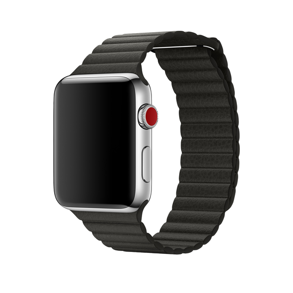 42 mm l&auml;derloop &ndash; grafitgr&aring; &ndash; large