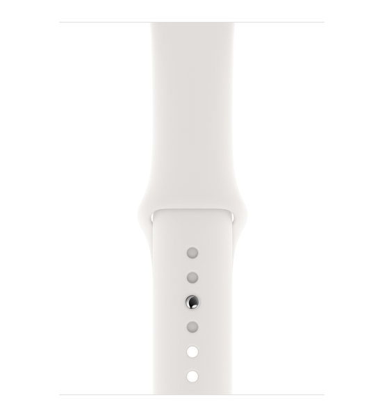 Apple Watch Series 4 GPS + Cellular 40mm, Stainless Steel Case with White Sport Band