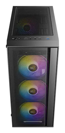 Antec AX65 ARGB -miditornikotelo ikkunalla, musta