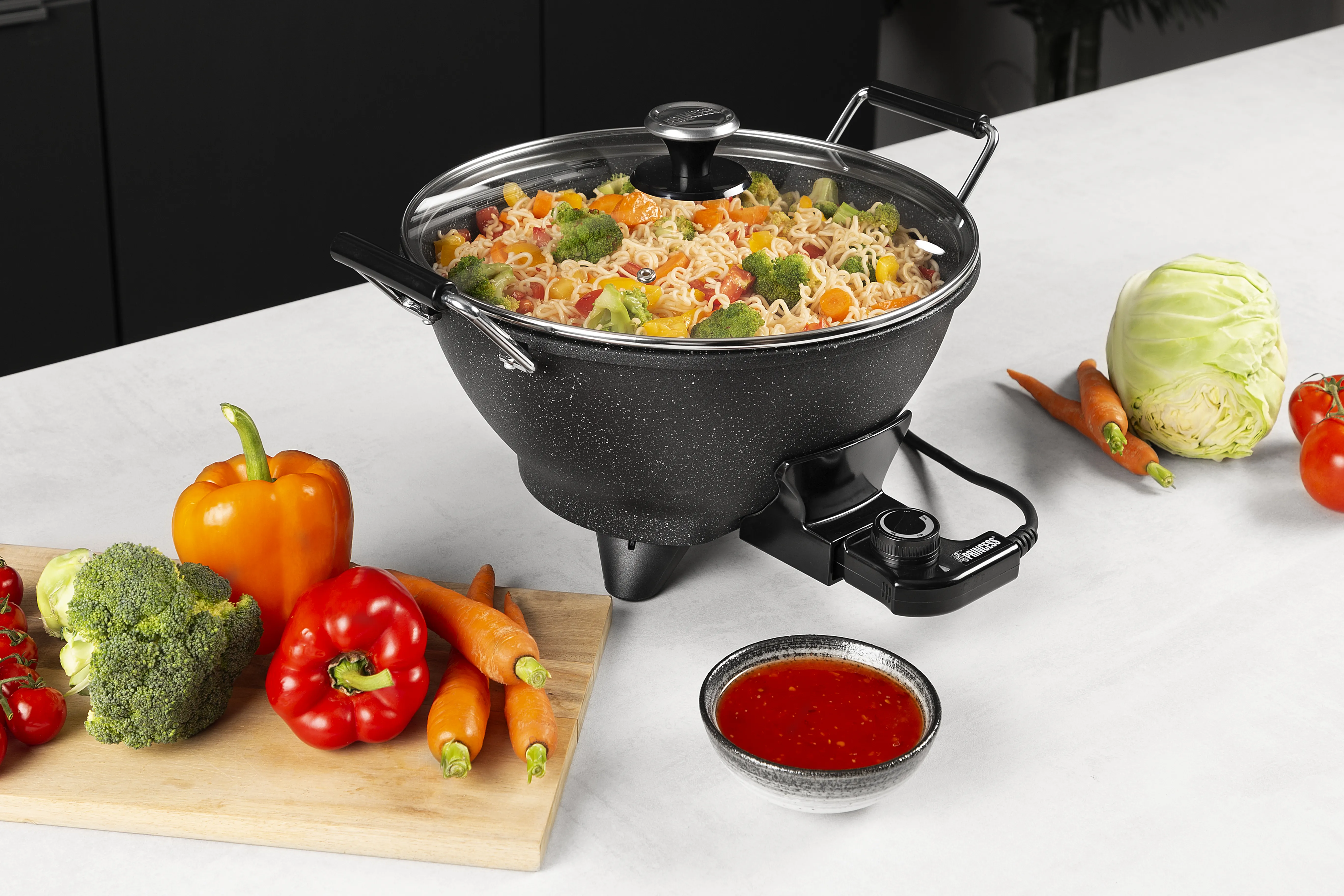 Princess 162389 Elektrisk wok 30 cm 7 L Svart