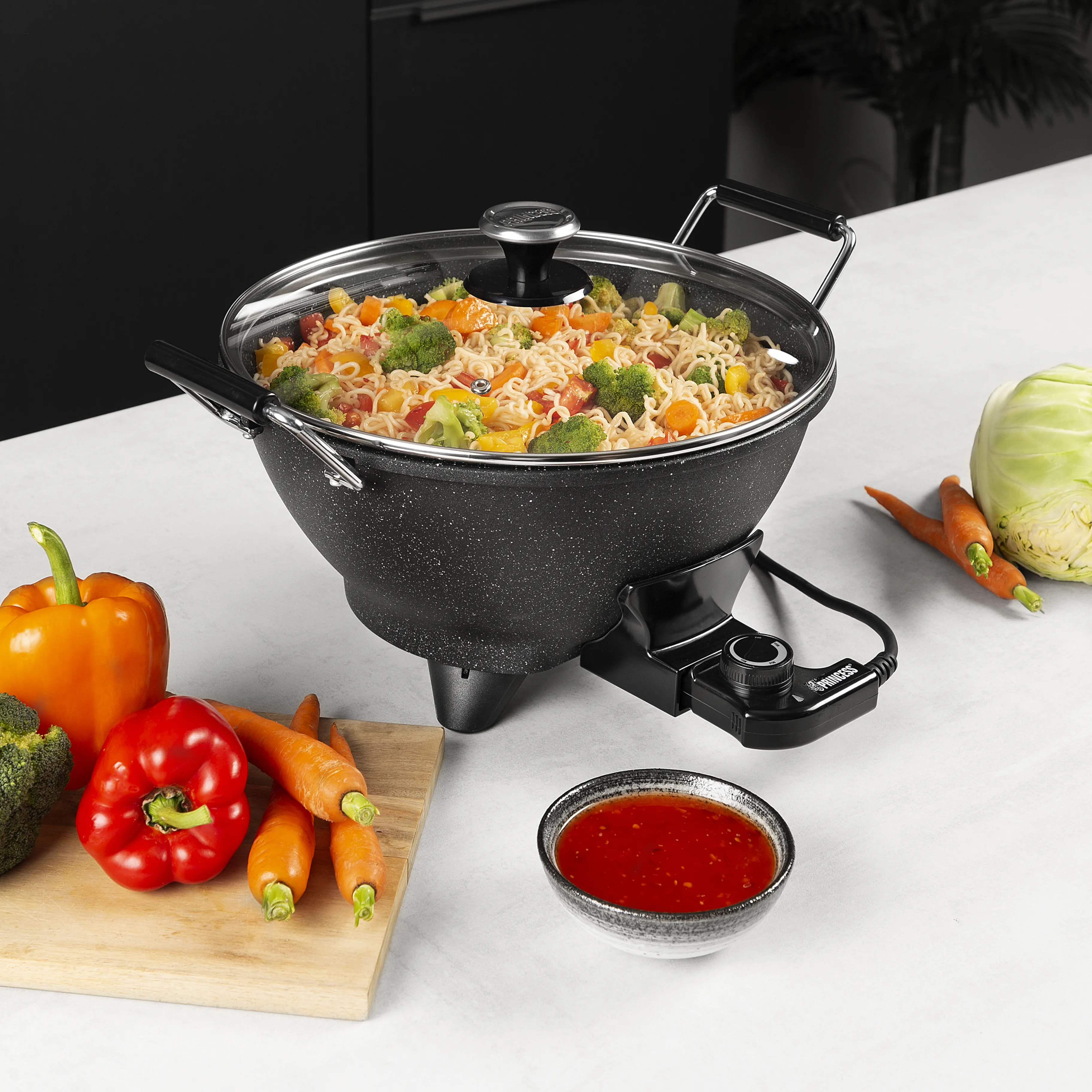 Princess 162389 Elektrisk wok 30 cm 7 L Svart