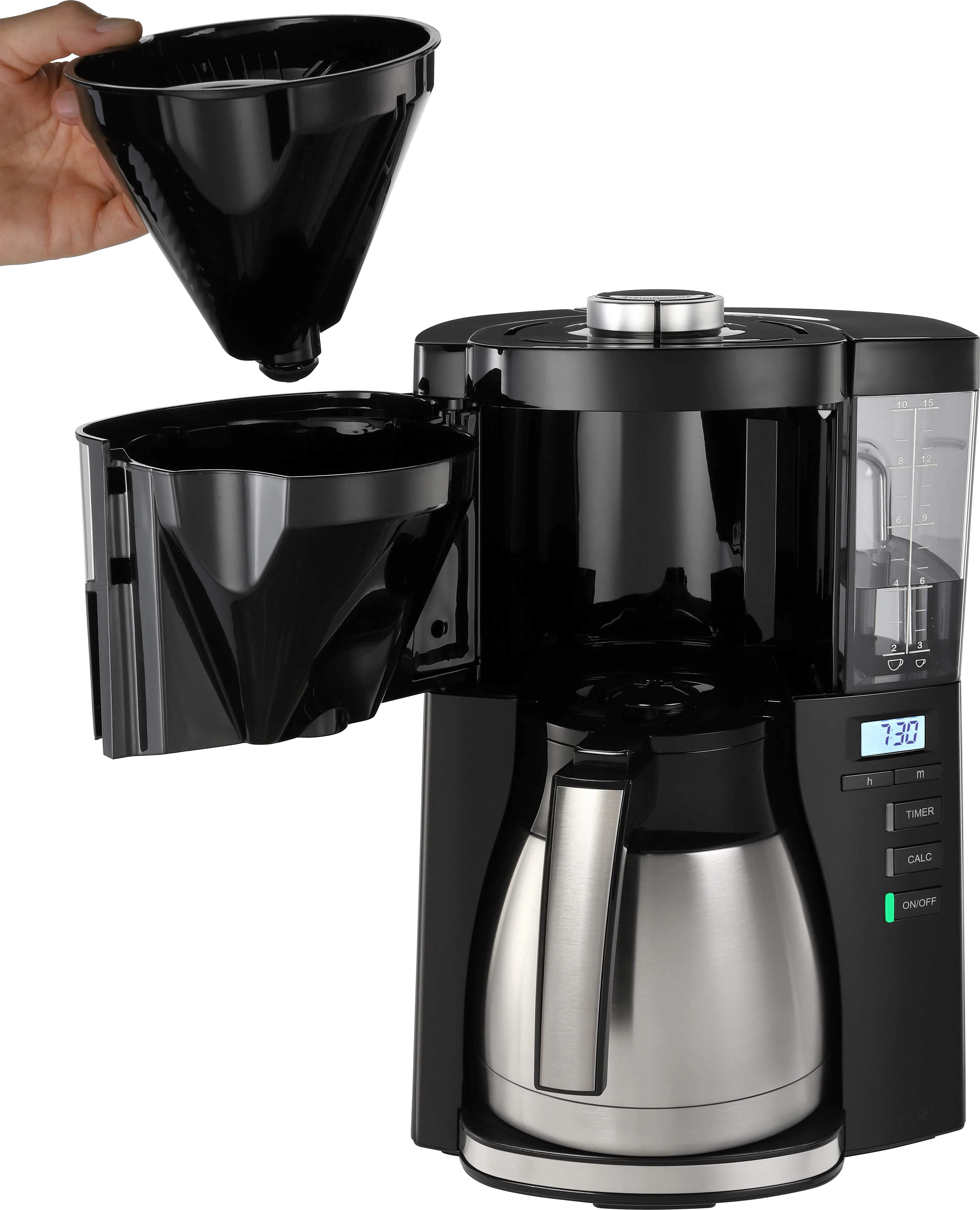 Melitta Look 5.0 Therm Timer - termosbryggare, svart