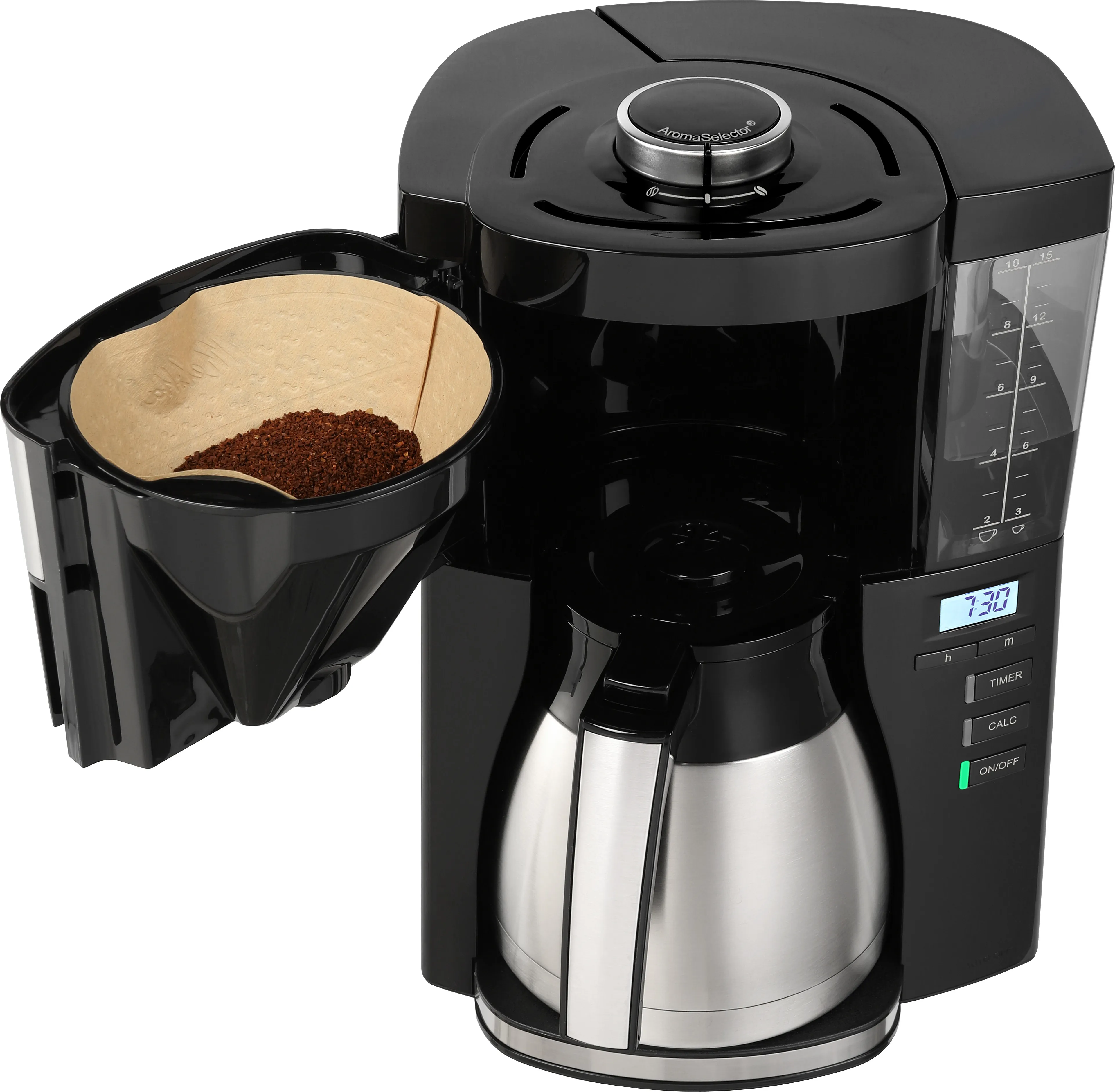 Melitta Look 5.0 Therm Timer - termosbryggare, svart