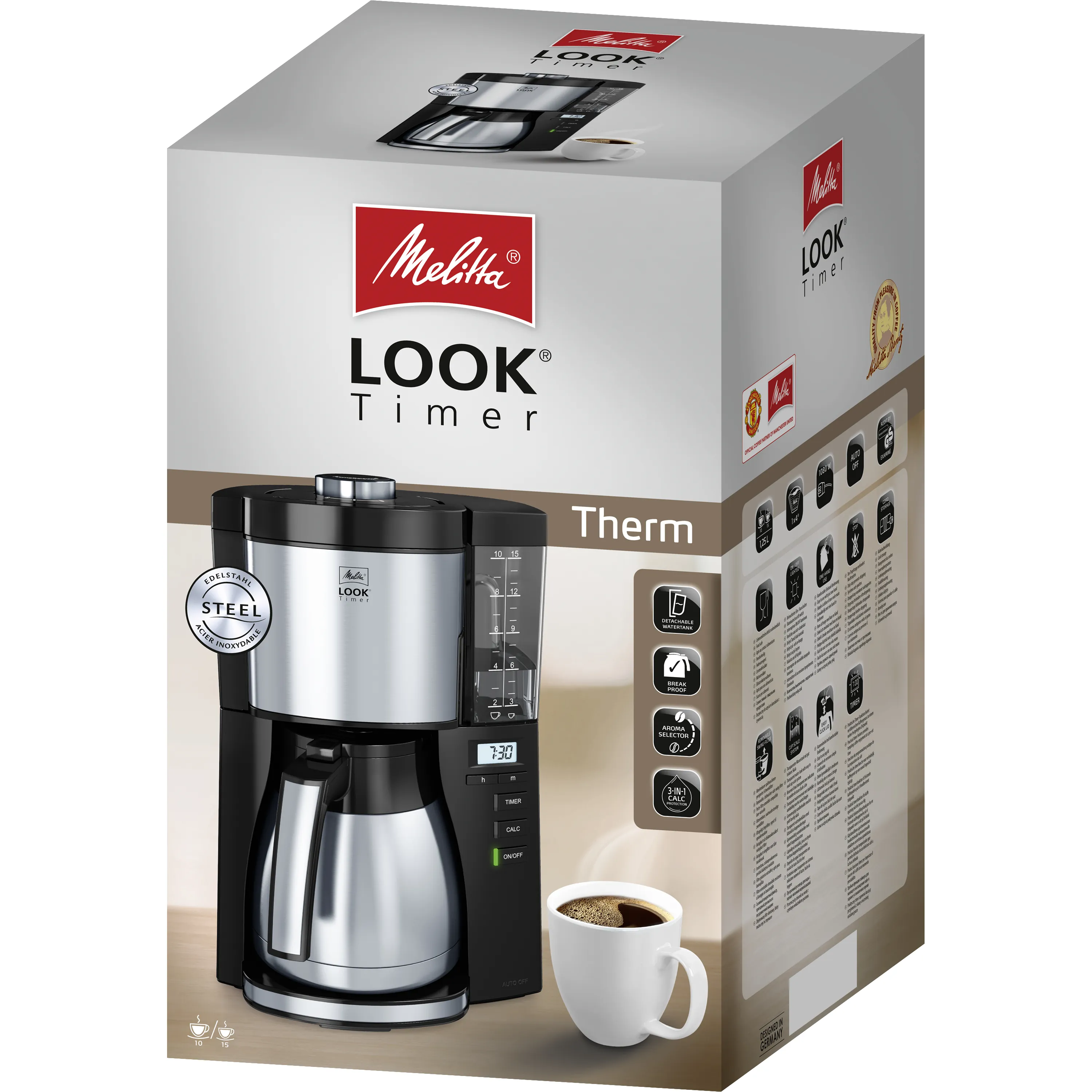 Melitta Look 5.0 Therm Timer - coffee maker, black