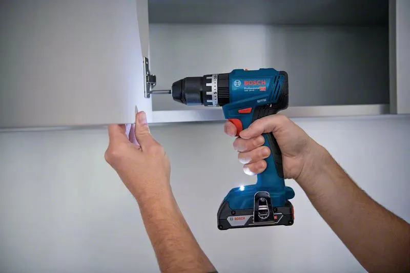 Bosch Cordless Impact Drill GSB 18V-45 Professional, 18V (blue/black, 2x Li-Ion battery 2.0Ah, in L-BOXX)