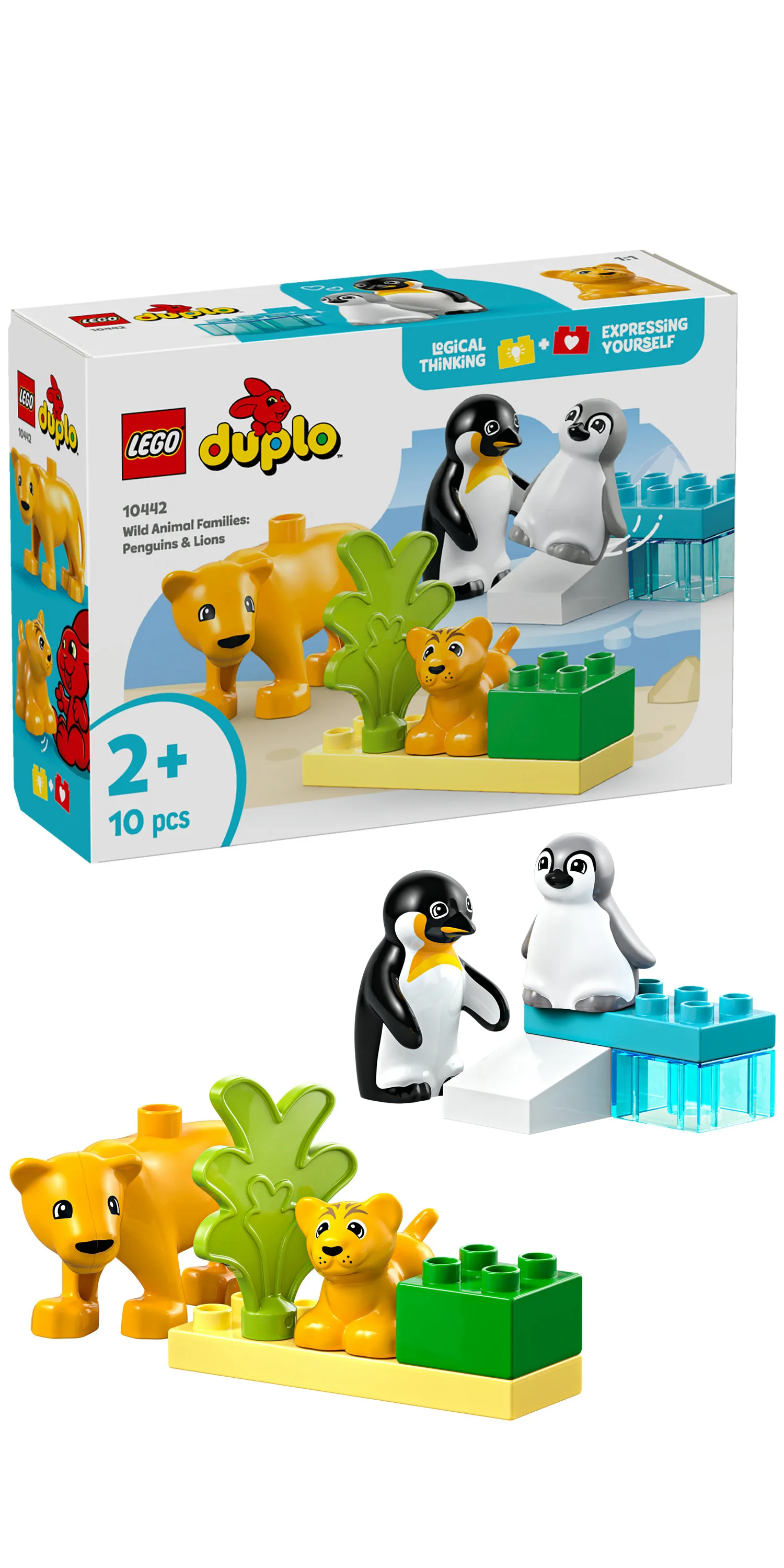 LEGO DUPLO Luonnonel&auml;inperheet: pingviinit ja leijonat 10442